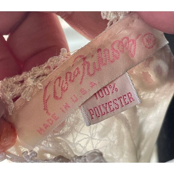 Vintage 80s night dress, silky sheer white, lace bust, Flora Nikrooz, 6/8 (S/M) - Picture 9 of 9